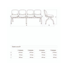 ASIENTO TANDEM AP BASE CURVA 4 CUERPOS - comprar online