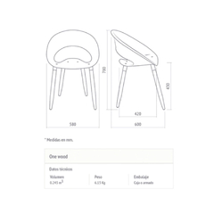 SILLA OFICINA HOGAR ONE WOOD en internet