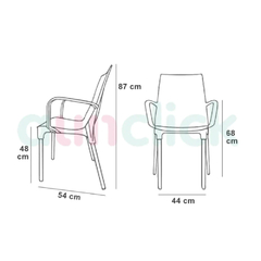 SILLA OFICINA HOGAR LOLA CON APOYA BRAZOS - STOCK COMPANY