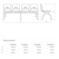 ASIENTO TANDEM OP BASE CURVA X3 ASIENTOS en internet