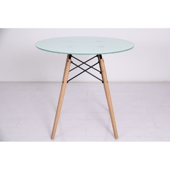 MESA DE VIDRIO IMPORTADA PARIS REDONDA 0.80 - comprar online