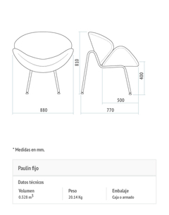 SILLA SILLON OFICINA RECPECION PAULIN - STOCK COMPANY