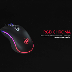 MOUSE GAMER REDRAGON KING COBRA 24000 DPI RGB PRETO - Planeta Waka