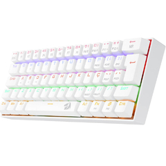 TECLADO GAMER REDRAGON MECANICO LAKSHMI LUNAR WHITE ABNT2 - comprar online