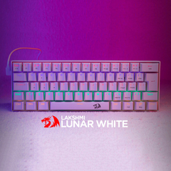 TECLADO GAMER REDRAGON MECANICO LAKSHMI LUNAR WHITE ABNT2 - Planeta Waka