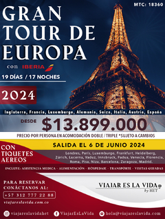 GRAN TOUR DE EUROPA con IBERIA JUNIO 19D 17N MTC:18360
