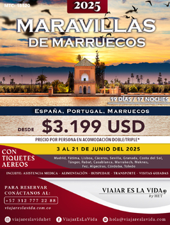 MARAVILLAS DE MARRUECOS CON IBERIA JUNIO (19D 17N) MTC:18520