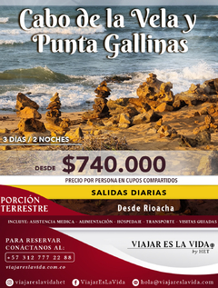 CABO DE LA VELA – PUNTA GALLINAS 2 NOCHES 3 DÍAS