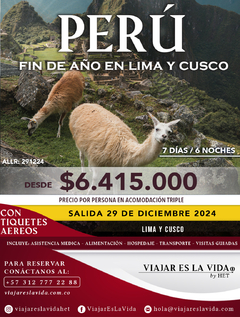 FIN DE AÑO EN PERÚ LIMA Y CUSCO (7D 6N) A:260624