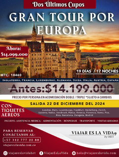 GRAN TOUR DE EUROPA con IBERIA SEPTIEMBRE A DICIEMBRE (19D 17N) MTC:18460 - (copia)