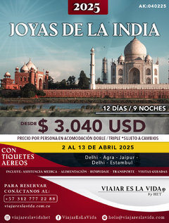 JOYAS DE LA INDIA CON ESTAMBUL 2025 ABRIL (12D 9N) AK:040225