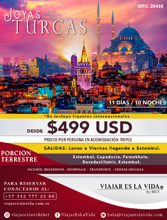 JOYAS TURCAS 11 DÍAS & 10 NOCHES MTC: 28438