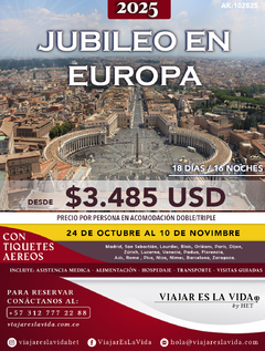 JUBILEO EN EUROPA OCTUBRE 2025 (18D 16N) AK: 102825