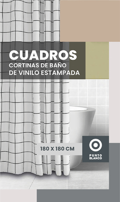 Cortina de Baño Vinilo 1.80 x 1.80m - tienda online
