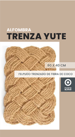 Alfombra Ingreso Trenza Yute 60 x 40cm - comprar online