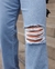 Calça jeans detalhe strass Gabi na internet