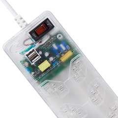 Protetor DPS iCLAMPER Energia 8 tomadas+USB (Transparente) na internet