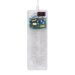 Protetor DPS iCLAMPER Energia 8 tomadas+USB (Transparente) - comprar online