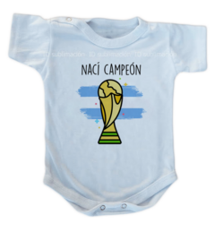 Body de bebé nací campeón/a argentina