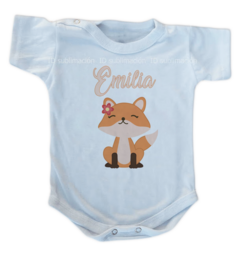 Body de bebé Fox personalizado con nombre