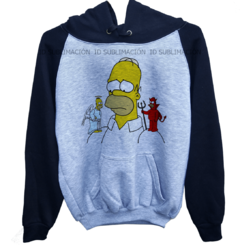 Buzo unisex Los Simpson Homero ángel y diablo en internet