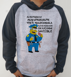 Buzo unisex Los Simpson maquina de escribir invisible gorgory