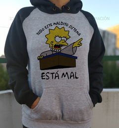 Buzo unisex Los Simpson lisa todo este maldito sistema - comprar online