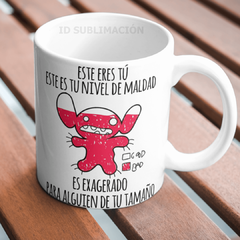 Taza stitch nivel de maldad - comprar online