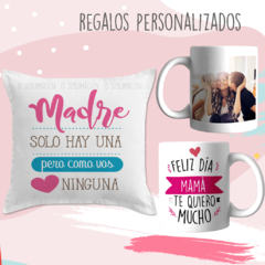 Almohadon + taza personalizada día de la madre