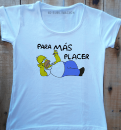 Remera de mujer para más placer Los Simpson en internet