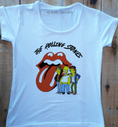 Remera de mujer Los Simpson Rolling Stones - comprar online