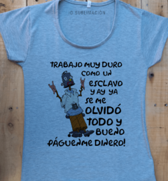 Remera de mujer Trabajo muy duro Los Simpson en internet