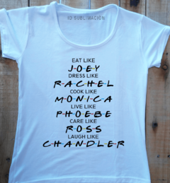 Remera de mujer Friends Nombres - comprar online