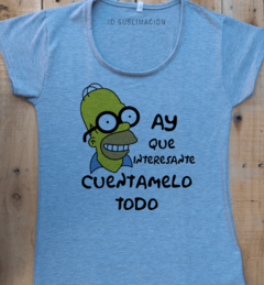 Remera de mujer Cuentamelo todo Los Simpson - comprar online