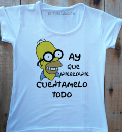 Remera de mujer Cuentamelo todo Los Simpson en internet