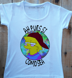 Remera de mujer ah pues si como sea Los Simpson - comprar online