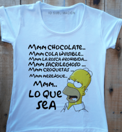 Remera de mujer Lo que sea Los Simpson en internet