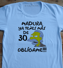 Remera unisex Madura los simpson - comprar online