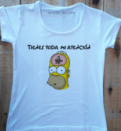 Remera de mujer Tienes toda mi atención Los Simpson - comprar online