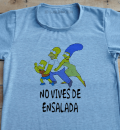 Remera unisex No vives de ensalada Los Simpson