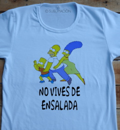 Remera unisex No vives de ensalada Los Simpson - comprar online