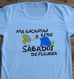 Remera unisex Sábados de flojera Los Simpson - comprar online