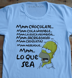 Remera unisex Lo que sea Los Simpson en internet