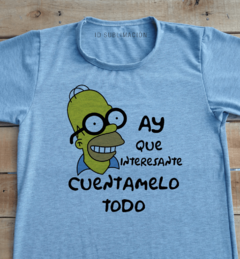 Remera unisex Cuentamelo todo Los Simpson en internet