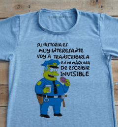 Remera unisex Máquina de escribir invisible Los Simpson - comprar online