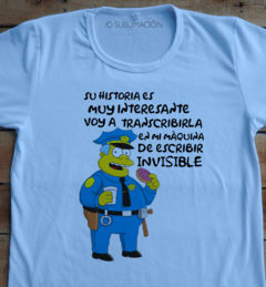 Remera unisex Máquina de escribir invisible Los Simpson en internet