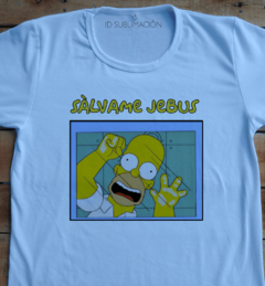 Remera unisex Sálvame jebus Los Simpson - comprar online