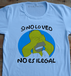 Remera unisex Si no lo veo no es ilegal Los Simpson en internet