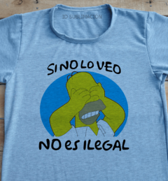 Remera unisex Si no lo veo no es ilegal Los Simpson - comprar online