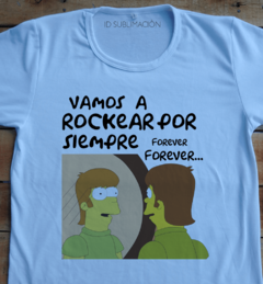 Remera unisex Vamos a rocker foreverLos Simpson en internet